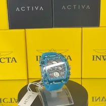 Activa X Invicta Reloj Digital Essentials para Hombre - 45 mm, Azul Claro