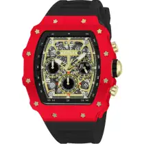 Activa Fury X Invicta Men's Watch - Skeleton Dial - 44.3mm - Black Band