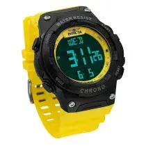 Invicta Racing Burnout Digital Men's Watch - 52mm, Yellow