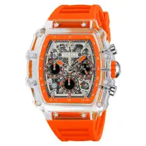 Activa Fury X Invicta Men's Watch w/ Skeleton Dial - 44.3mm, Orange