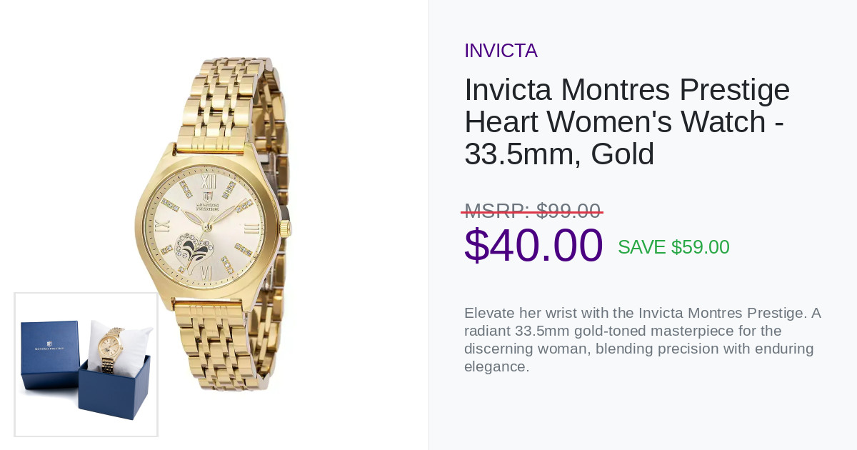 Invicta Montres Prestige Heart Women display picture 2